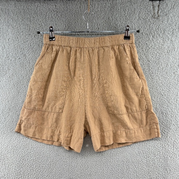 Sugar Candy Mountain Linen Shorts Tan Long Size Small Women